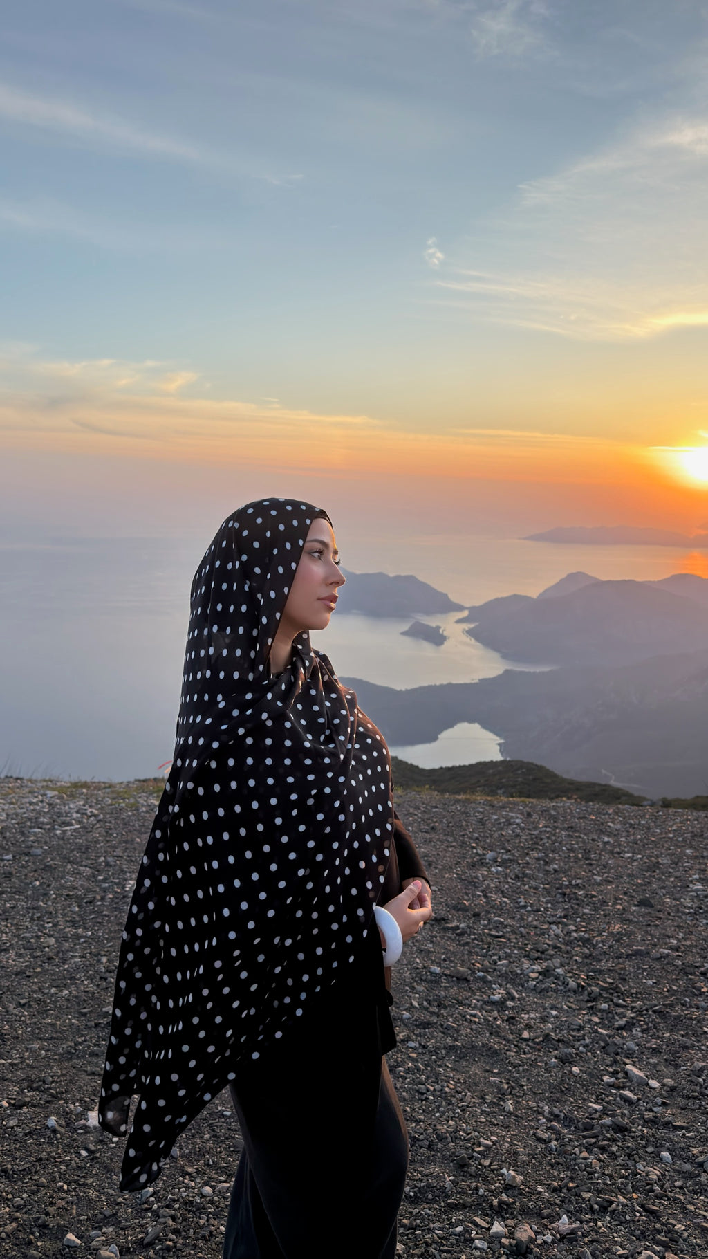 polka dot hijab